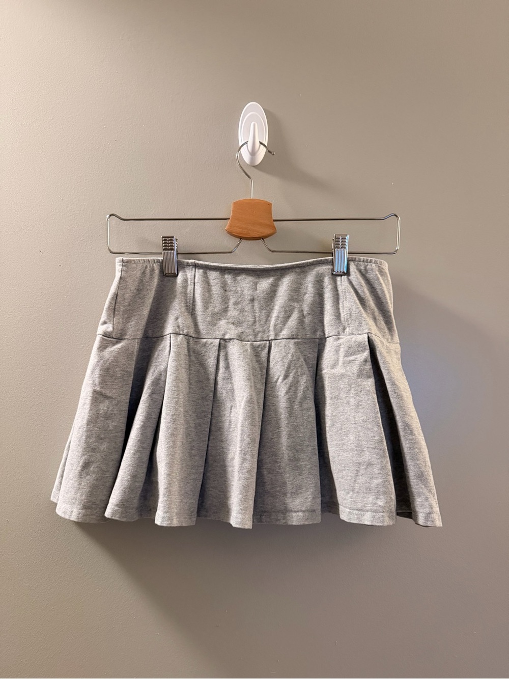 bp Gray Pleated Skater Mini Skirt